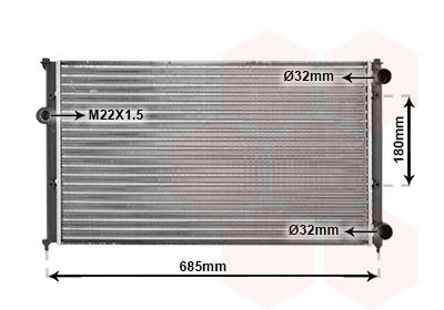 VAN WEZEL Radiaator,mootorijahutus 58002116